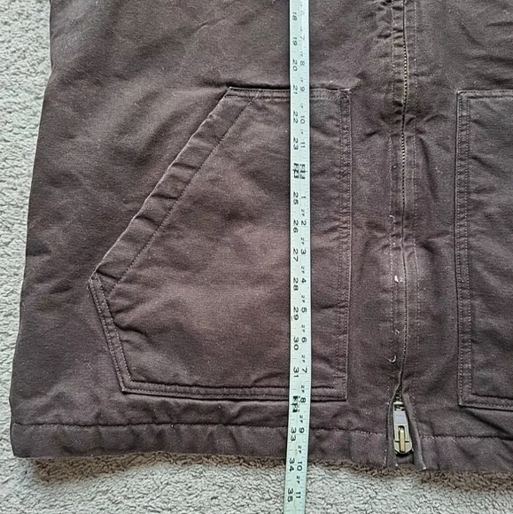 Vintage Carhartt Chore Jacket Men XL Brown Sherpa Lined Barn Work Duck Canvas - Picture 14 of 15